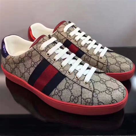 Gucci red canvas sneakers